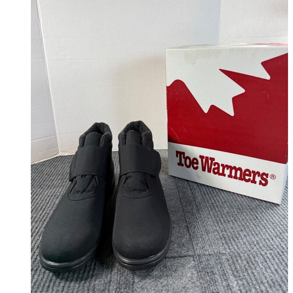 Toe Warmers Womens Black Winter Boots Ankle Hook Loop Strap Size 11M Canada